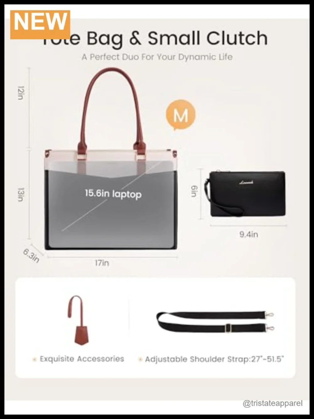 Faux Leather Laptop Lunch Tote Bag with Insulated Compartment